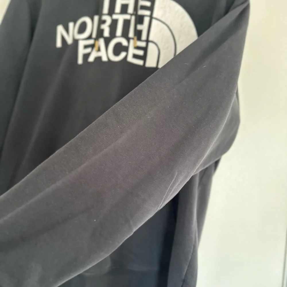 The North Face men’s Sz: L Hoodie Sweatshirt black half dome Logo Pullover.